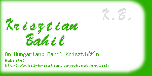 krisztian bahil business card